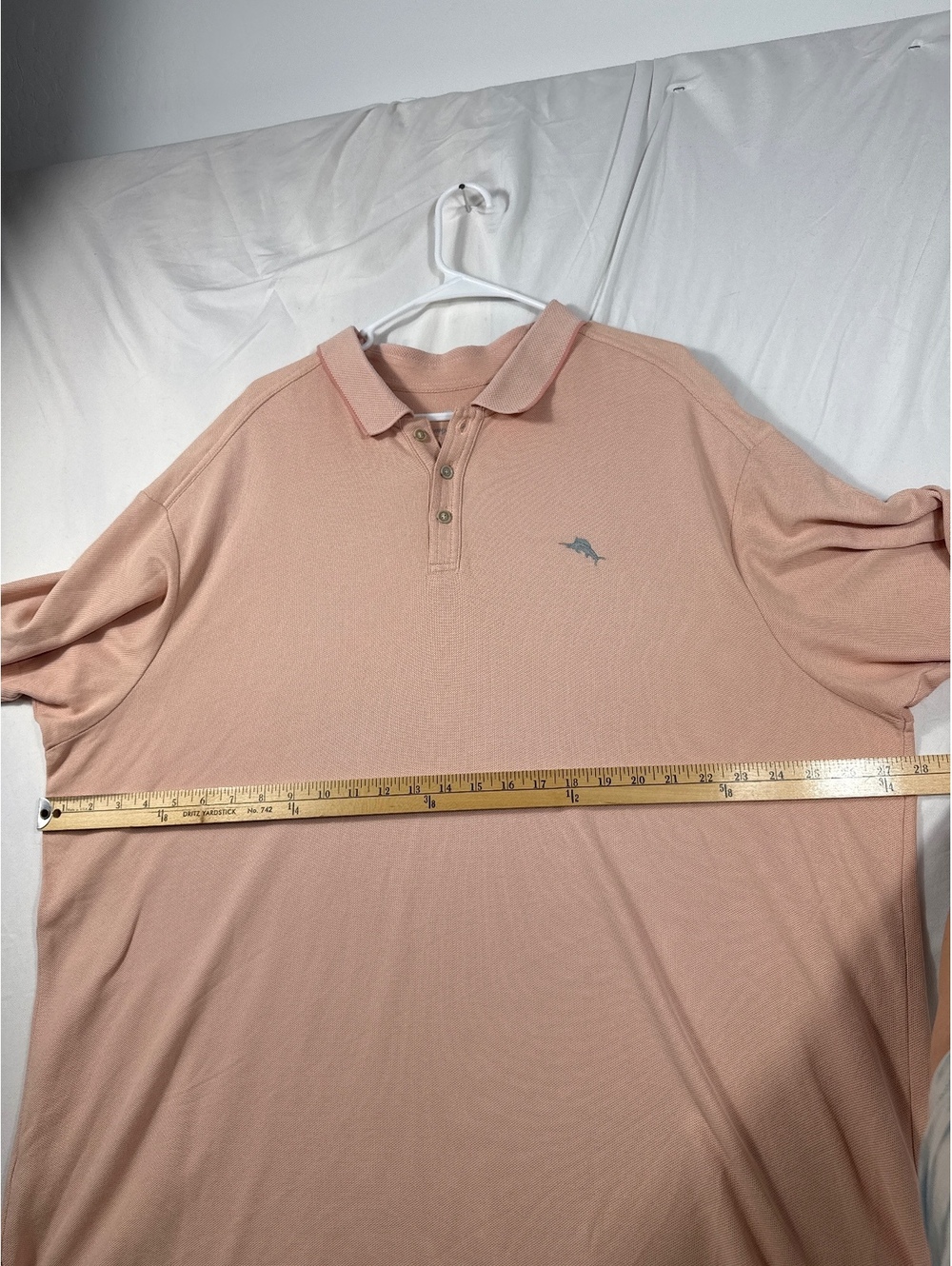 Tommy Bahama Men's Polo Shirt Size XL Peach with Dolphin Logo